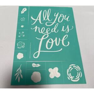 Chalk‎ Couture All You Need Is Love 8.5 x 11 Reusable Transfer